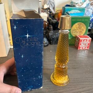 Avon Somewhere Crystallite Cologne 4 fl oz Candleholder